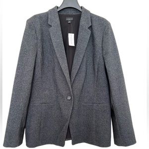 Ann Taylor Factory Grey Single Button Blazer NWT Size 16